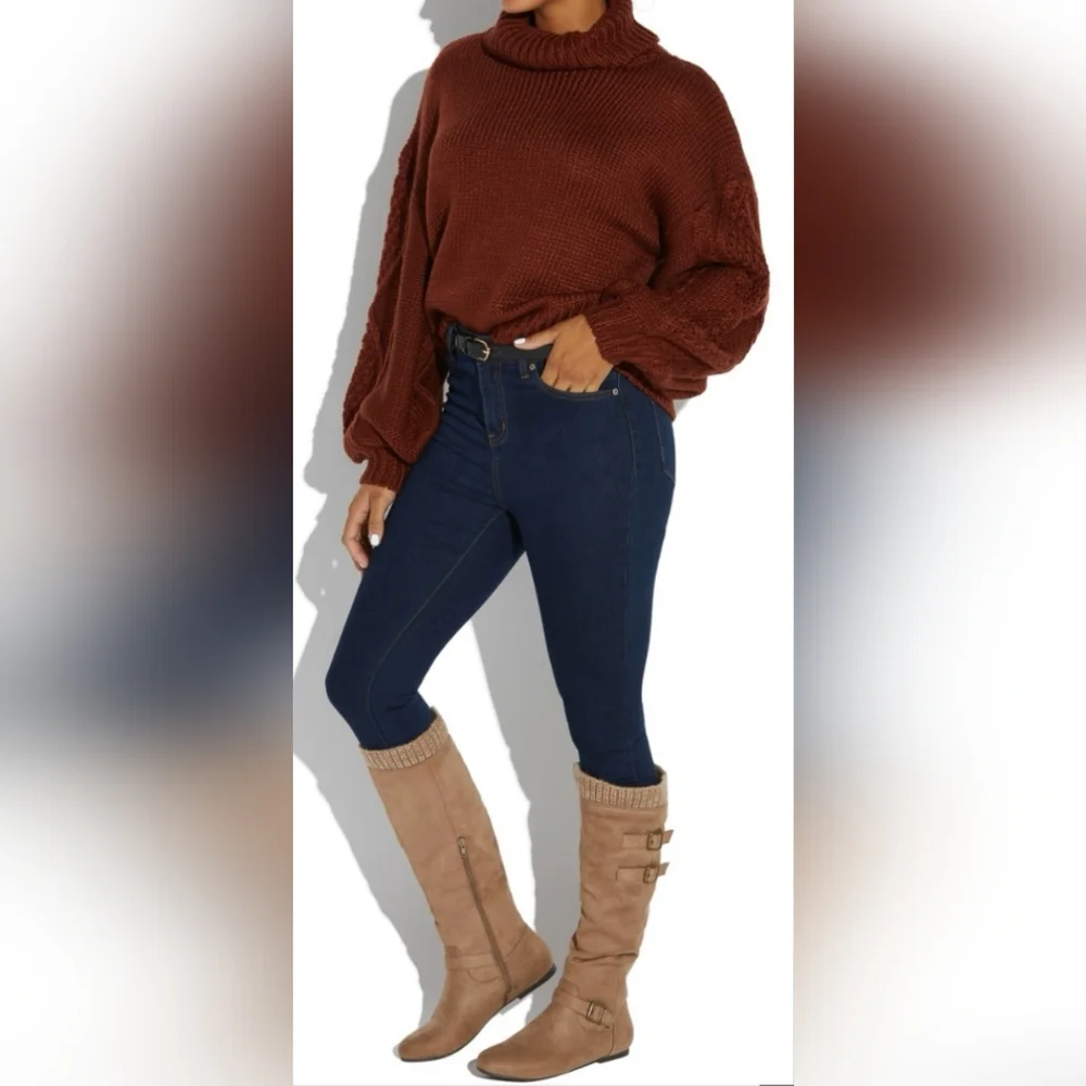 Shoe Dazzle Tan Heeled Boots NWOT SIZE 11 WC - Picture 2 of 13